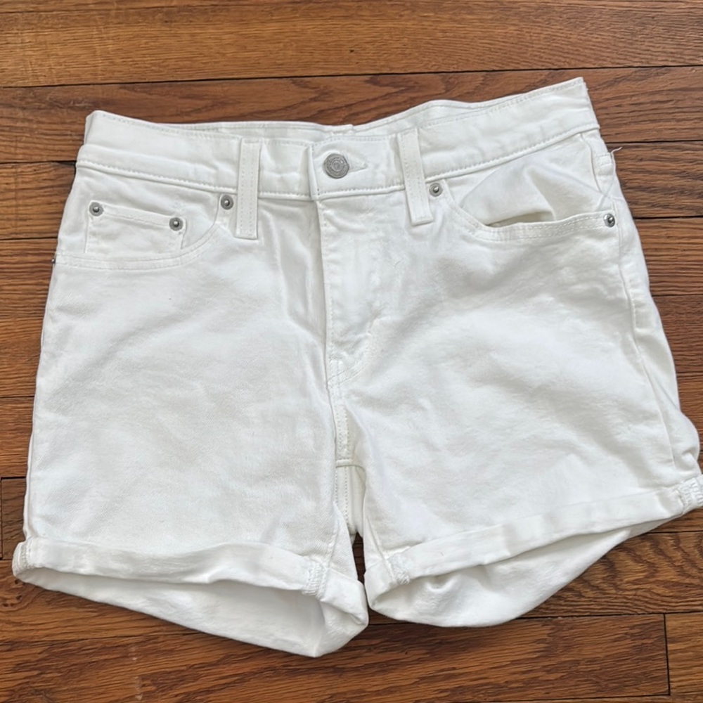 Levi's White Jean Shorts for Women